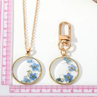 Casual Simple Style Flower Alloy Dried Flower Resin Women's Necklace main image 4
