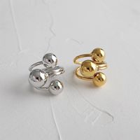 Simple Style Ball Stainless Steel Open Rings main image 10
