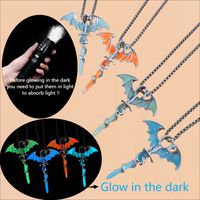 Retro Streetwear Dragon Alloy Luminous Plating Men's Pendant Necklace main image 1