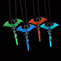 Retro Streetwear Dragon Alloy Luminous Plating Men's Pendant Necklace main image 3