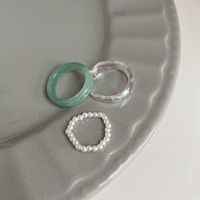 Elegant Simple Style Geometric Artificial Crystal Women's Rings sku image 3