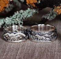 Casual Hip-hop Punk Wolf Alloy Plating Unisex Rings main image 1