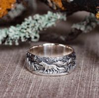 Casual Hip-hop Punk Wolf Alloy Plating Unisex Rings main image 4