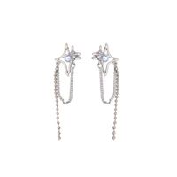 1 Pair Elegant Star Plating Inlay Alloy Artificial Diamond Drop Earrings main image 3