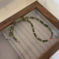 Artistic Irregular Heart Shape Beaded Natural Stone Freshwater Pearl Wholesale Necklace sku image 4
