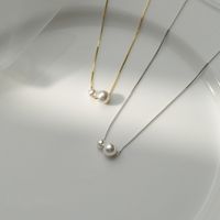 Elegant Simple Style Round Imitation Pearl Copper Necklace main image 1