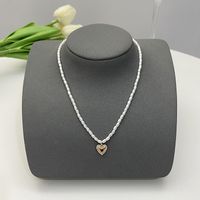 Elegant Flower Artificial Diamond Artificial Pearl Wholesale Pendant Necklace sku image 22