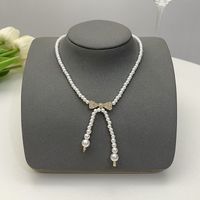 Elegant Flower Artificial Diamond Artificial Pearl Wholesale Pendant Necklace sku image 8