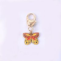 Cute Rabbit Cat Butterfly Metal Enamel Unisex Bag Pendant Keychain sku image 4