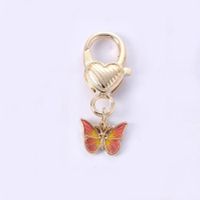 Cute Rabbit Cat Butterfly Metal Enamel Unisex Bag Pendant Keychain sku image 7
