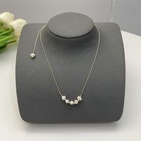 Elegant Flower Artificial Diamond Artificial Pearl Wholesale Pendant Necklace sku image 13