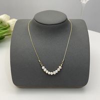 Elegant Flower Artificial Diamond Artificial Pearl Wholesale Pendant Necklace sku image 18
