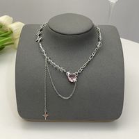 Elegant Flower Artificial Diamond Artificial Pearl Wholesale Pendant Necklace sku image 31