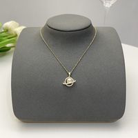 Elegant Flower Artificial Diamond Artificial Pearl Wholesale Pendant Necklace sku image 14
