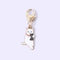Cute Rabbit Cat Butterfly Metal Enamel Unisex Bag Pendant Keychain sku image 22
