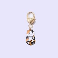 Cute Rabbit Cat Butterfly Metal Enamel Unisex Bag Pendant Keychain sku image 26
