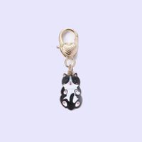 Cute Rabbit Cat Butterfly Metal Enamel Unisex Bag Pendant Keychain sku image 28