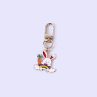 Cute Rabbit Cat Butterfly Metal Enamel Unisex Bag Pendant Keychain sku image 33