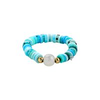 Casual Vacation Round Resin Beaded Pearl Women's Rings sku image 2