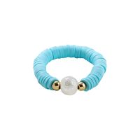 Casual Vacation Round Resin Beaded Pearl Women's Rings sku image 6