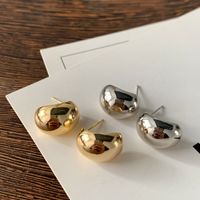 1 Pair Modern Style Solid Color Copper Ear Studs main image 5