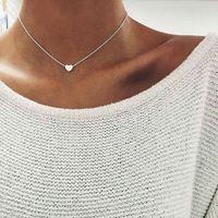 Simple Style Heart Shape Alloy Wholesale Pendant Necklace main image 4
