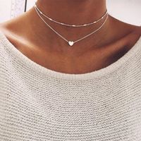 Simple Style Classic Style Heart Shape Alloy Wholesale Layered Necklaces main image 1