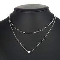 Simple Style Heart Shape Alloy Wholesale Layered Necklaces sku image 1