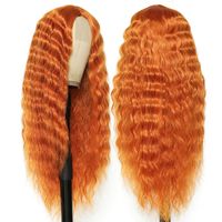 Frau Afrikanischer Stil Gruppe Hochtemperaturdraht Mittelscheitel Langes Lockiges Haar Perücken main image 3