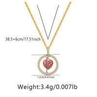 Elegant Herzform Kupfer Überzug Inlay Zirkon Halskette Mit Anhänger sku image 18