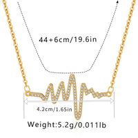 Elegant Heart Shape Copper Plating Inlay Zircon Pendant Necklace sku image 29