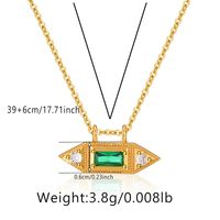 Elegant Heart Shape Copper Plating Inlay Zircon Pendant Necklace sku image 13