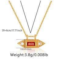 Elegant Herzform Kupfer Überzug Inlay Zirkon Halskette Mit Anhänger sku image 12