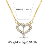 Elegant Heart Shape Copper Plating Inlay Zircon Pendant Necklace sku image 21