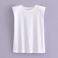 Women's T-shirt Sleeveless T-shirts Casual Solid Color main image 4