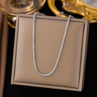 304 Stainless Steel 18K Gold Plated Simple Style Commute Plating Solid Color Necklace main image 3