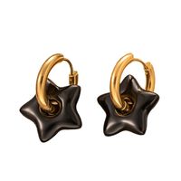 1 Pair Modern Style Star Plating 304 Stainless Steel 18K Gold Plated Drop Earrings main image 4