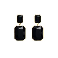 1 Pair Elegant Glam Square Water Droplets Plating Inlay 304 Stainless Steel Artificial Rhinestones 18K Gold Plated Drop Earrings main image 4