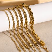 Classic Style Solid Color Stainless Steel Plating 18k Gold Plated Bracelets main image 5