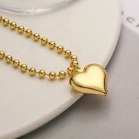 Simple Style Commute Heart Shape Copper Plating 18k Gold Plated Pendant Necklace main image 2