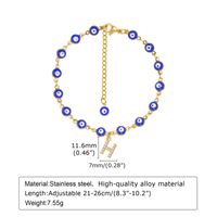 Beach Devil'S Eye 201 Stainless Steel Acrylic Women's Anklet sku image 8