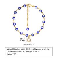 Beach Devil'S Eye 201 Stainless Steel Acrylic Women's Anklet sku image 17