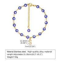 Beach Devil'S Eye 201 Stainless Steel Acrylic Women's Anklet sku image 19