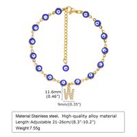 Beach Devil'S Eye 201 Stainless Steel Acrylic Women's Anklet sku image 23