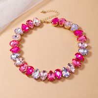 Simple Style Water Droplets Artificial Diamond Alloy Wholesale Necklace sku image 2
