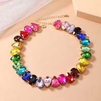 Simple Style Water Droplets Artificial Diamond Alloy Wholesale Necklace main image 3