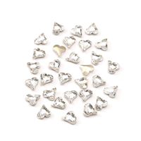 Simple Style Heart Shape Glass Nail Patches 1 Piece sku image 1