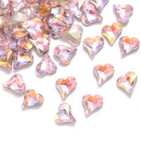 Simple Style Heart Shape Glass Nail Patches 1 Piece sku image 75