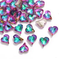Simple Style Heart Shape Glass Nail Patches 1 Piece sku image 79