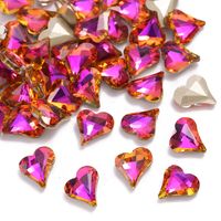 Simple Style Heart Shape Glass Nail Patches 1 Piece sku image 51